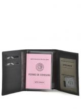 Porte-papiers Cuir Etrier Noir blanco 600024-vue-porte