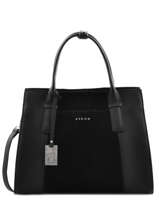 Sac Trap�ze Caleche Cuir Etrier Noir caleche ECAL001B