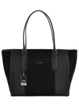 Sac Shopping Caleche Cuir Etrier Noir caleche ECAL003B