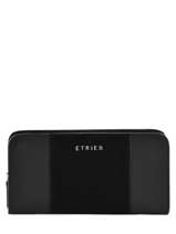 Portefeuille Cuir Etrier Noir caleche ECAL901B