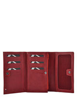 Portemonnee Leder Etrier Rood blanco 600600-vue-porte