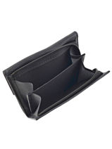 Portemonnee Leder Etrier Zwart blanco 600802-vue-porte