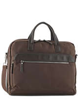 Briefcase 2 Compartments + 15'' Pc Etrier Brown ultra light LN11064