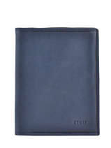 Porte-cartes Cuir Etrier Bleu blanco 600023