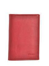 Porte-papiers Cuir Etrier Rouge blanco 600024