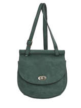 Sac Bandouli�re S Casac Cuir Etrier Vert casac ECAS02