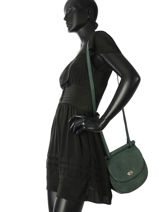 Sac Bandouli�re S Casac Cuir Etrier Vert casac ECAS02-vue-porte