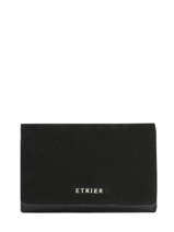 Wallet Leather Etrier Black caleche ECAL902B