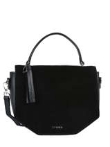 Cross Body Tas Caleche Leder Etrier Zwart caleche ECAL013B