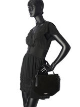 Sac Bandouli�re Caleche Cuir Etrier Noir caleche ECAL013B-vue-porte