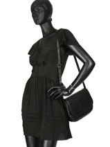 Shoulder Bag Balade Leather Etrier Black balade EBAL04-vue-porte