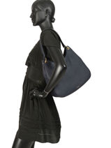 Shoulder Bag Tradition Leather Etrier Blue tradition EHER21-vue-porte