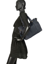 Sac Shopping Tradition Cuir Etrier Bleu tradition EHER25-vue-porte