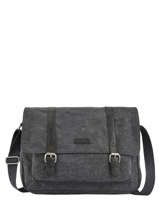 Messenger Bag Etrier Black canvas ECAN02