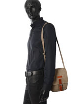 Sac Bandouli�re Etrier Marron canvas ECAN03-vue-porte