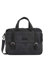 Briefcase 1 Compartment + 15'' Pc Etrier Black canvas ECAN01