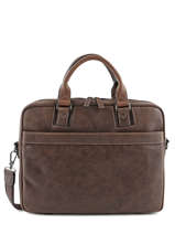 Briefcase 2 Compartments Etrier Brown spider ESPI01