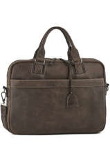 Briefcase 1 Compartment + 15'' Pc Etrier Brown spider ESPI02