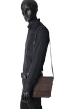 Cross Body Tas Etrier Bruin spider ESPI05-vue-porte