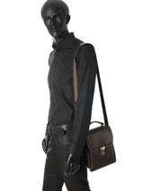 Pochette Homme 2 Compartiments Etrier Marron flandres EFLA11-vue-porte