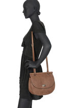 Shoulder Bag Casac Leather Etrier Brown casac ECAS01-vue-porte