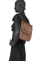 Sac � Dos Etrier Marron casac ECAS03-vue-porte