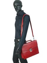 Serviette 1 Compartiment Etrier Rouge crosta ECRO03-vue-porte