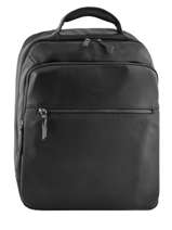 Leather Foulonn� Business Backpack Etrier Black foulonne EFOU04