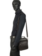 Cross Body Tas Foulonn� Leder Etrier Bruin foulonne EFOU07-vue-porte