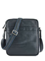 Cross Body Tas Foulonn� Leder Etrier Blauw foulonne EFOU09