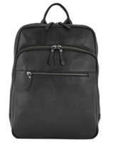 Sac � Dos Business Foulonn� 2 Compartiments Etrier Noir foulonne EFOU03