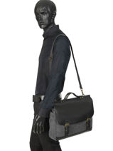 Messenger Tas Harbor Etrier Zwart harbor EHAR01-vue-porte