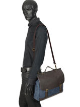 Messenger Tas Harbor Etrier Blauw harbor EHAR01-vue-porte