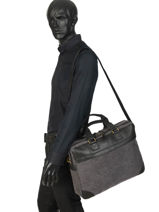 Documententas Harbor 2 Compartimenten Etrier Zwart harbor EHAR03-vue-porte