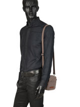 Sac Bandouli�re Etrier Marron canvas ECAN04-vue-porte