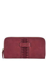 Leather Wallet Natte Etrier Red natte ENTT91