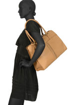 Shoppingtas Natte Leder Etrier Bruin natte ENTT12-vue-porte