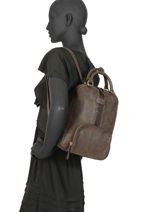 Backpack Natte Etrier Brown natte ENTT11-vue-porte
