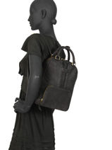 Backpack Natte Etrier Black natte ENTT11-vue-porte