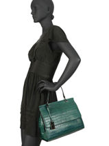 Sac Trap�ze Darwin Cuir Etrier Vert darwin EDAR01-vue-porte