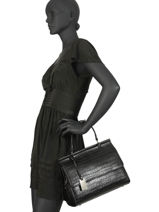 Sac Trap�ze Darwin Cuir Etrier Noir darwin EDAR01-vue-porte