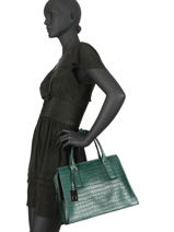 Sac Trap�ze Darwin Cuir Etrier Vert darwin EDAR02-vue-porte