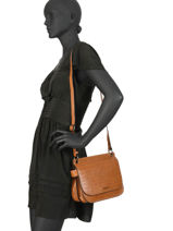 Sac Bandouli�re Darwin Cuir Etrier Marron darwin EDAR03-vue-porte