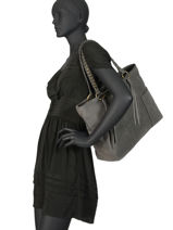 Sac Shopping A4 Obstacle Etrier Gris obstacle EOBS06-vue-porte