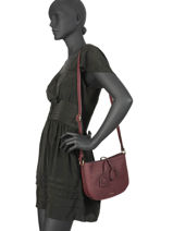 Sac Bandouli�re Tradition Cuir Etrier Violet tradition EHER3A-vue-porte