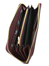 Wallet Leather Etrier Violet tradition EHER91-vue-porte