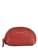 Purse Leather Etrier Red tradition EHER92