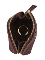 Purse Leather Etrier Violet tradition EHER92-vue-porte