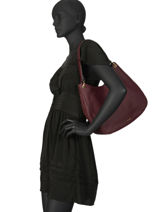 Shoulder Bag Tradition Leather Etrier Violet tradition EHER21-vue-porte