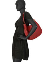 Shoulder Bag Tradition Leather Etrier Red tradition EHER21-vue-porte